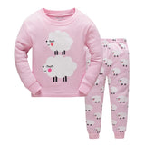 Children Casual Pajamas Clothing Set Boys & Girls Cartoon Sleepwear Suit Sets Kids Long-sleeved+Pant 2-Piece Cotton Pajamas Sets