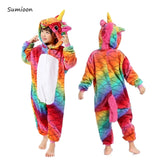 Kigurumi Pajamas Unicorn For Children Baby Girls Pyjamas Boys Sleepwear Animal Lion Deer Licorne Onesie Kids Costume Jumpsuit