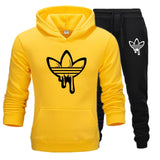 New hot Two Pieces Set Fashion Hooded Sweatshirts Sportswear Men Tracksuit Hoodie Autumn Men Brand Clothes Hoodies+Pants Sets