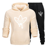 New hot Two Pieces Set Fashion Hooded Sweatshirts Sportswear Men Tracksuit Hoodie Autumn Men Brand Clothes Hoodies+Pants Sets
