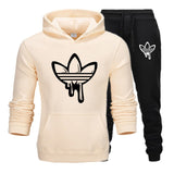 New hot Two Pieces Set Fashion Hooded Sweatshirts Sportswear Men Tracksuit Hoodie Autumn Men Brand Clothes Hoodies+Pants Sets