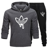New hot Two Pieces Set Fashion Hooded Sweatshirts Sportswear Men Tracksuit Hoodie Autumn Men Brand Clothes Hoodies+Pants Sets