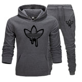 New hot Two Pieces Set Fashion Hooded Sweatshirts Sportswear Men Tracksuit Hoodie Autumn Men Brand Clothes Hoodies+Pants Sets
