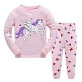 Children Casual Pajamas Clothing Set Boys & Girls Cartoon Sleepwear Suit Sets Kids Long-sleeved+Pant 2-Piece Cotton Pajamas Sets