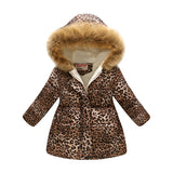 Winter Girls Warm Down Jackets Kids Fashion Printed Thick Outerwear Children Clothing Autumn Baby Girls Cute Jacket Hooded Coats