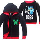 Children's Clothing MineCraft Spring Autumn Pullover Cotton Sweatshirt Hoodie Long Sleeved T-shirt Character Children's Clothes