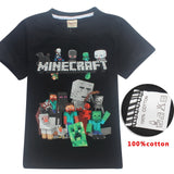 Children's Clothing MineCraft Spring Autumn Pullover Cotton Sweatshirt Hoodie Long Sleeved T-shirt Character Children's Clothes