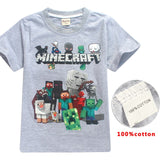 Children's Clothing MineCraft Spring Autumn Pullover Cotton Sweatshirt Hoodie Long Sleeved T-shirt Character Children's Clothes