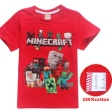 Children's Clothing MineCraft Spring Autumn Pullover Cotton Sweatshirt Hoodie Long Sleeved T-shirt Character Children's Clothes
