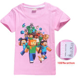 Children's Clothing MineCraft Spring Autumn Pullover Cotton Sweatshirt Hoodie Long Sleeved T-shirt Character Children's Clothes